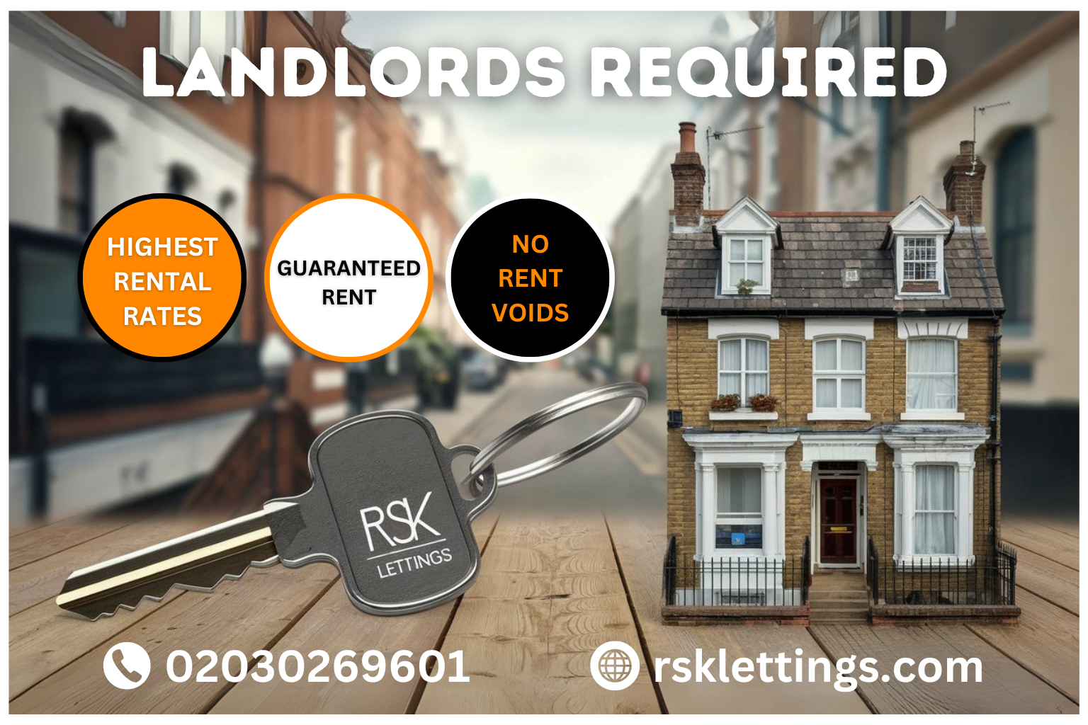 RSK Lettings - Trusted partner for landlords in London offering guaranteed rent and hassle-free services.
