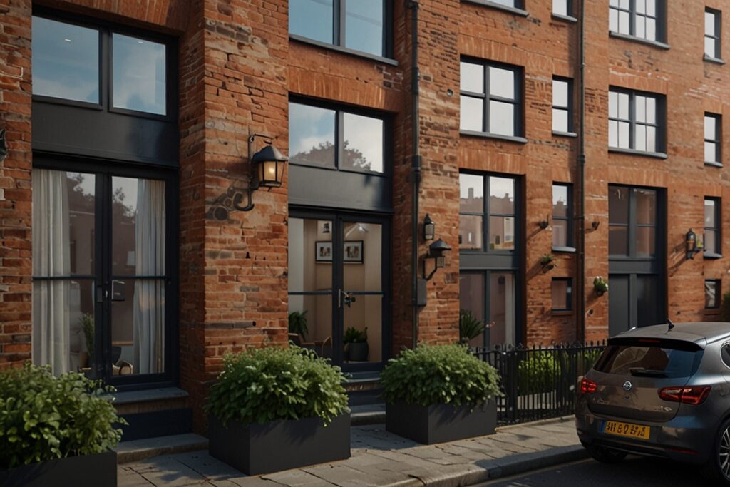 Modern London rental property managed by RSK Lettings with a sleek design and city skyline in the background.