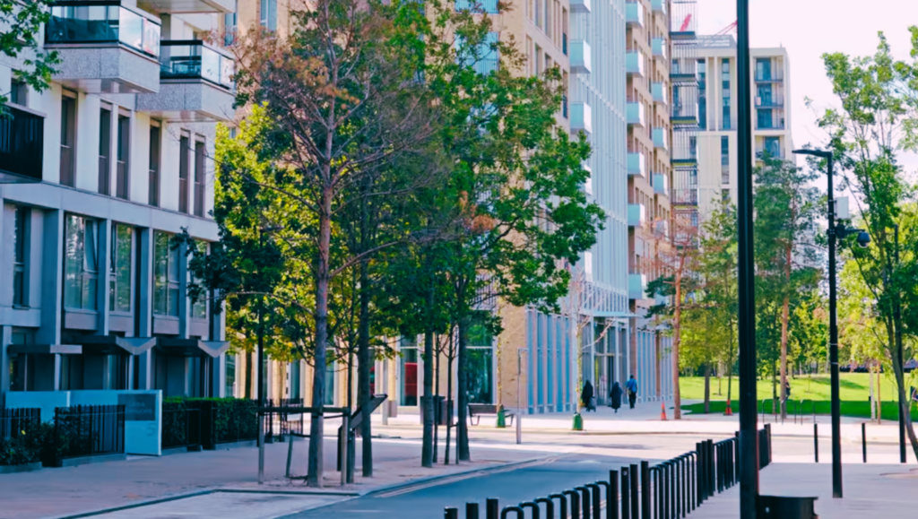 Residential buildings in Stratford, London, showcasing the growing demand for rental properties.