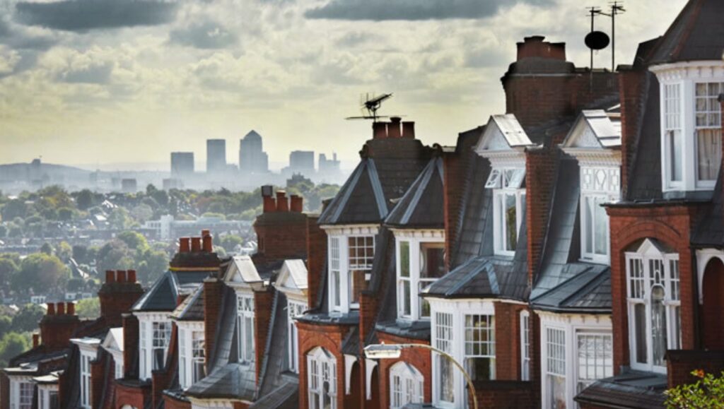 Scenic view of Highgate showcasing its historic architecture and proximity to Hampstead Heath.