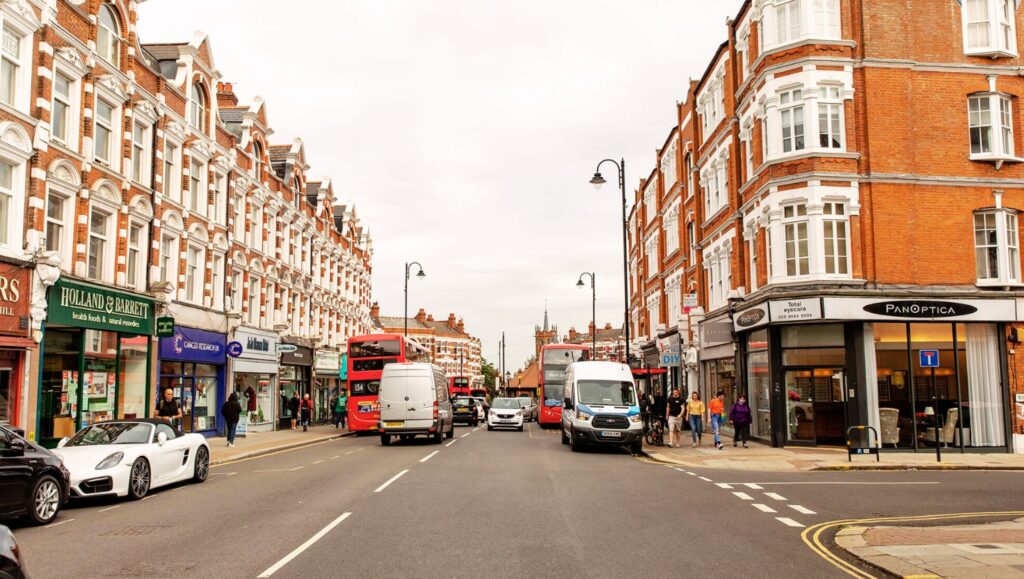 Highgate Tube station near Muswell Hill, providing easy access to Central London.